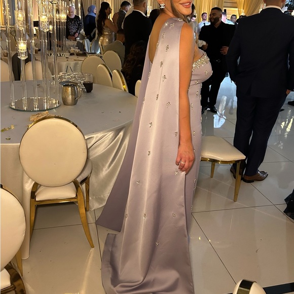 Elegant Lavender Embellished Gown - Picture 4 of 5